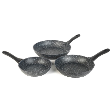 Salter BW11459BRMFOB Megastone Thermo Collar 3-Piece Frying Pan Set - 20/24/28cm