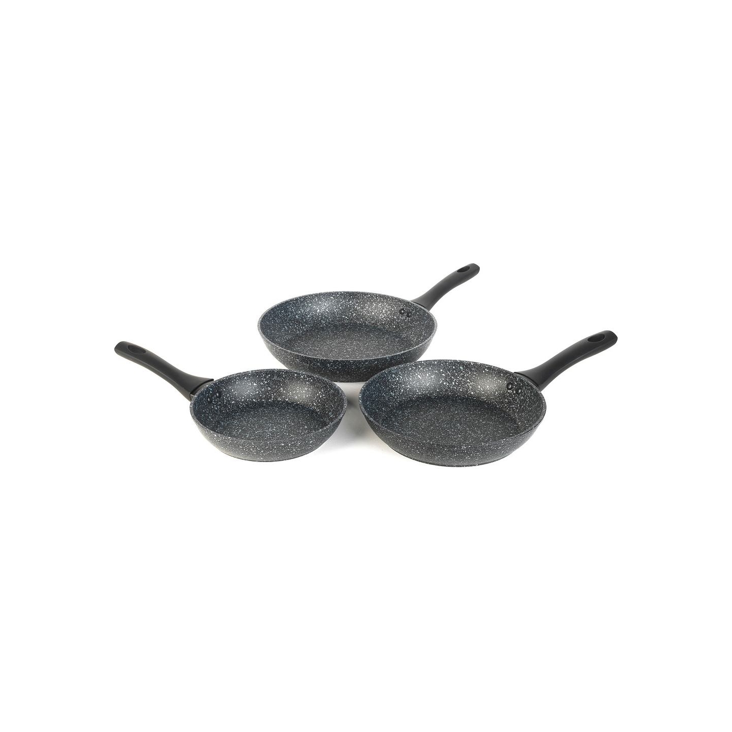 Salter BW11459BRMFOB Megastone Thermo Collar 3-Piece Frying Pan Set - 20/24/28cm