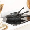 Salter BW11459BRMFOB Megastone Thermo Collar 3-Piece Frying Pan Set - 20/24/28cm