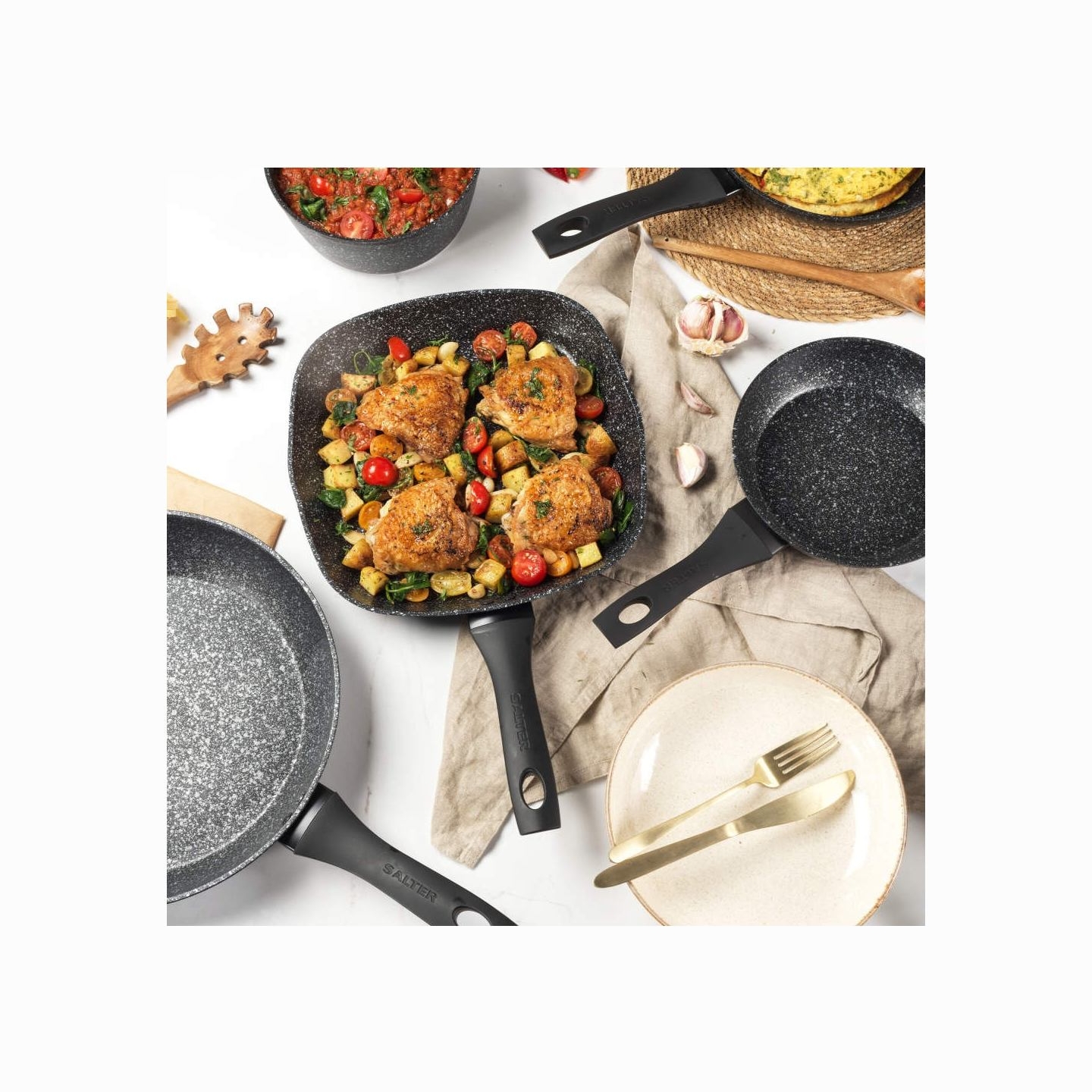 Salter BW05752S1 Megastone 28cm Griddle Pan
