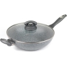 Salter BW02772G2MOR Marblestone Wok 28 cm, Grey