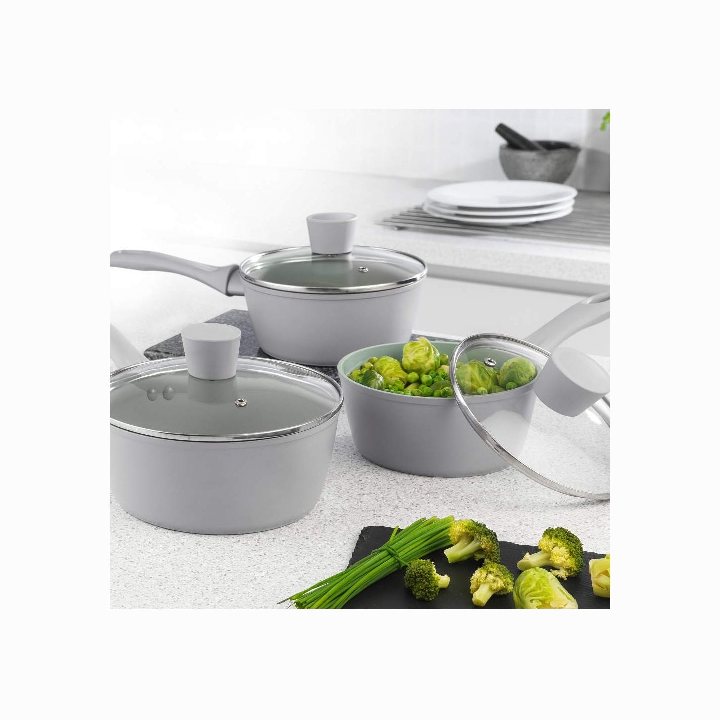Salter BW092831EU7 Earth 3 Piece (16/18/20cm) Pan Set