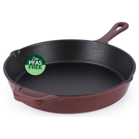 Salter BW13773R Cast Iron 26cm Fry Pan, Red