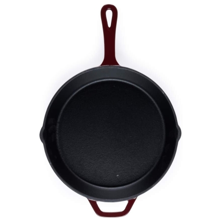 Salter BW13773R Cast Iron 26cm Fry Pan, Red