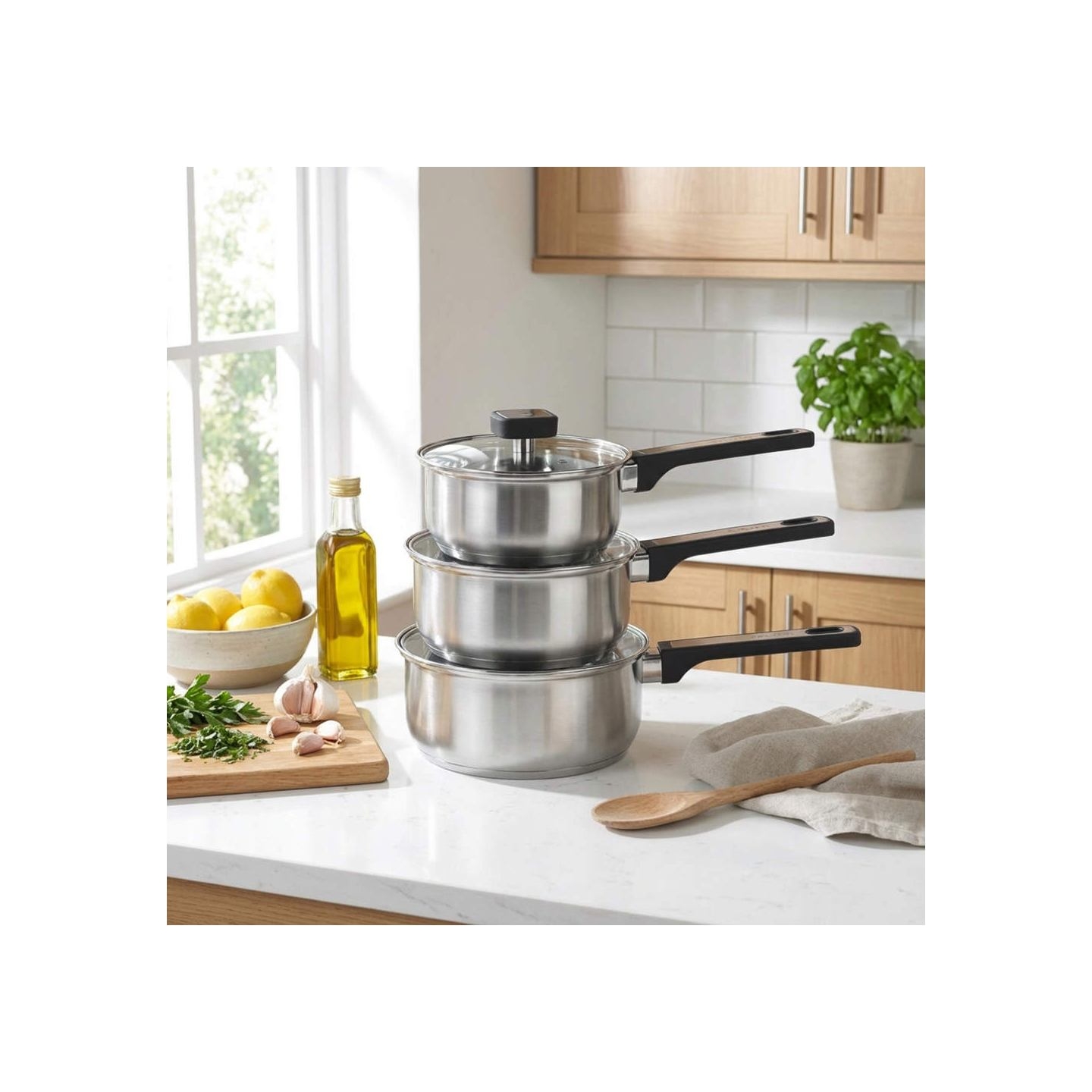 Salter BW14627 Expert  3 Piece (16/18/20cm)  Pan Set