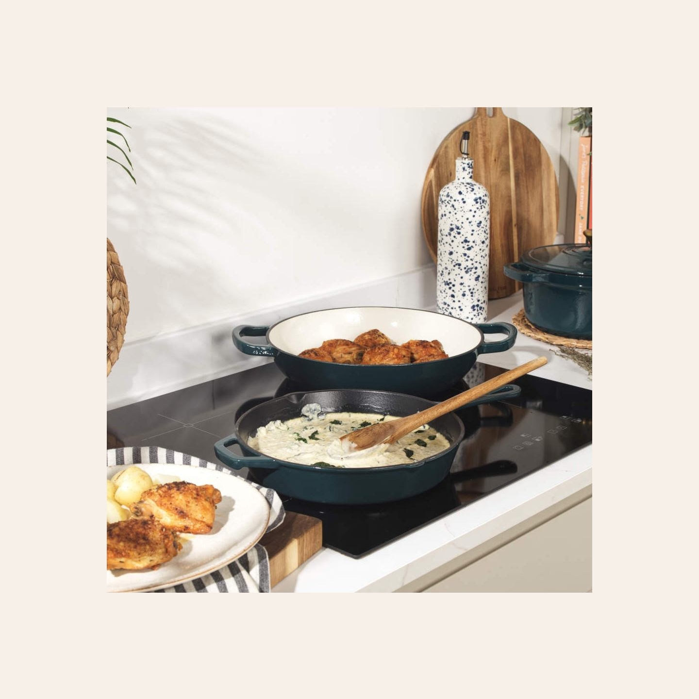 Salter BW13773GR  Cast Iron  26 cm FryPan, Green