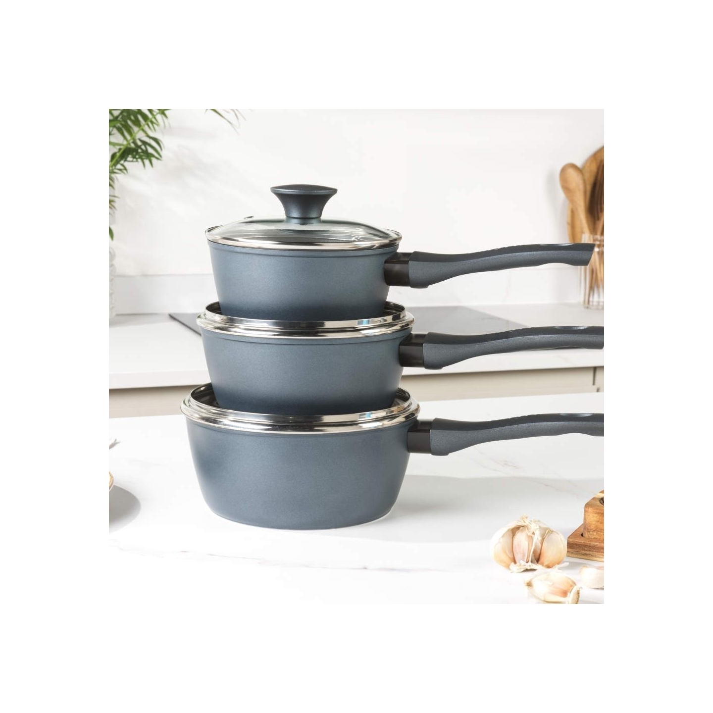 Salter BW13591DU Megastone Excellence 3 Piece Pan Set