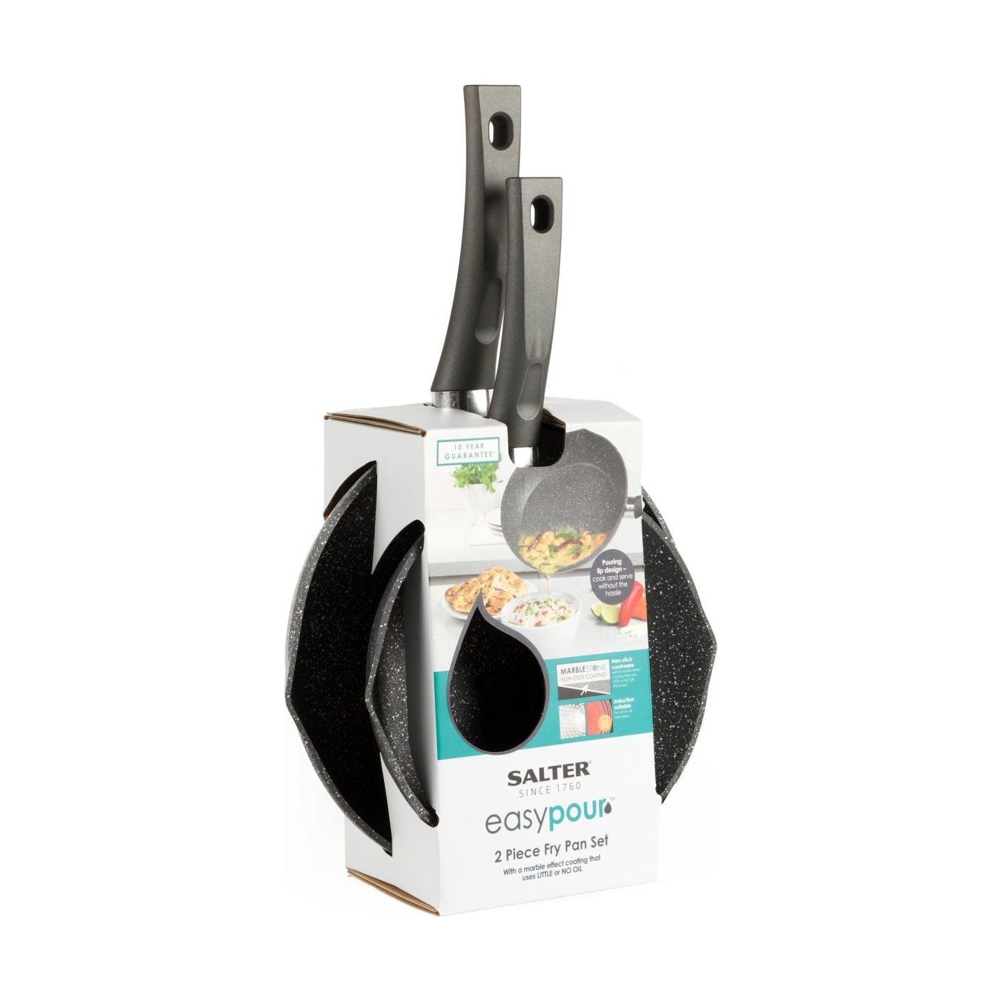 Salter BW09071AR Easy Pour 2 Piece Fry Pan Set
