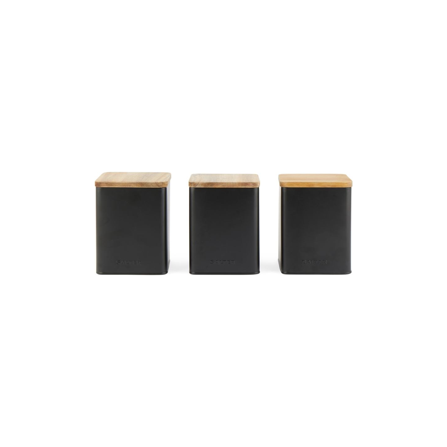 Salter BW12898EU7 Toronto 3-Piece Canister Set Black