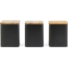 Salter BW12898EU7 Toronto 3-Piece Canister Set Black