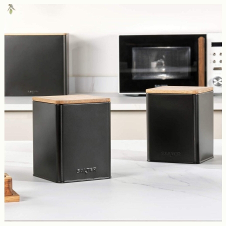 Salter BW12898EU7 Toronto 3-Piece Canister Set Black