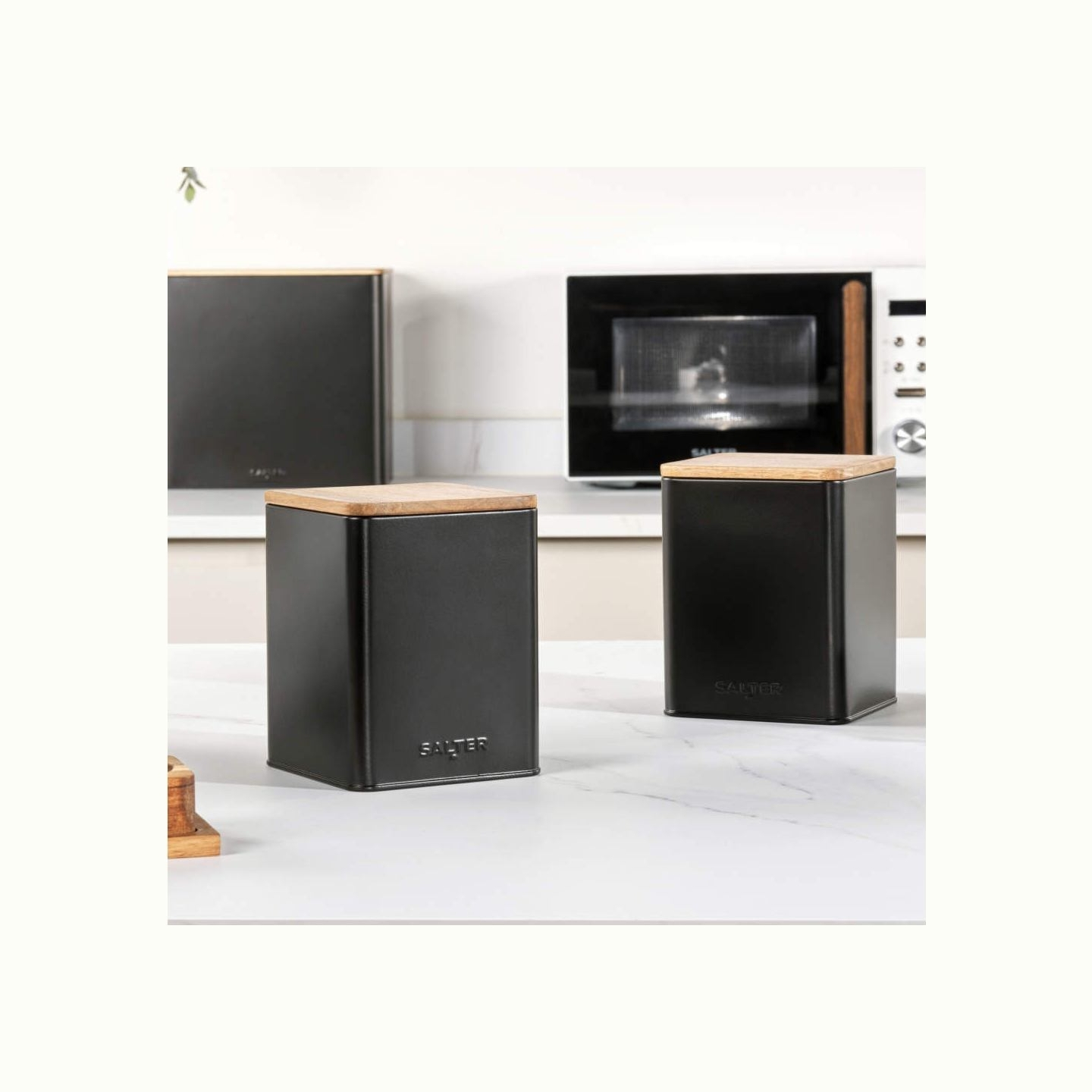 Salter BW12898EU7 Toronto 3-Piece Canister Set Black