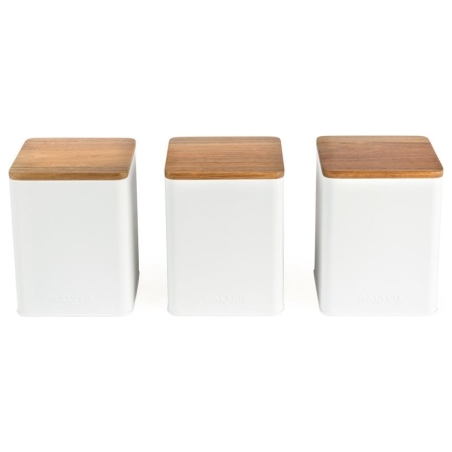 Salter BW12898WEU7 Toronto 3-Piece Canister Set White