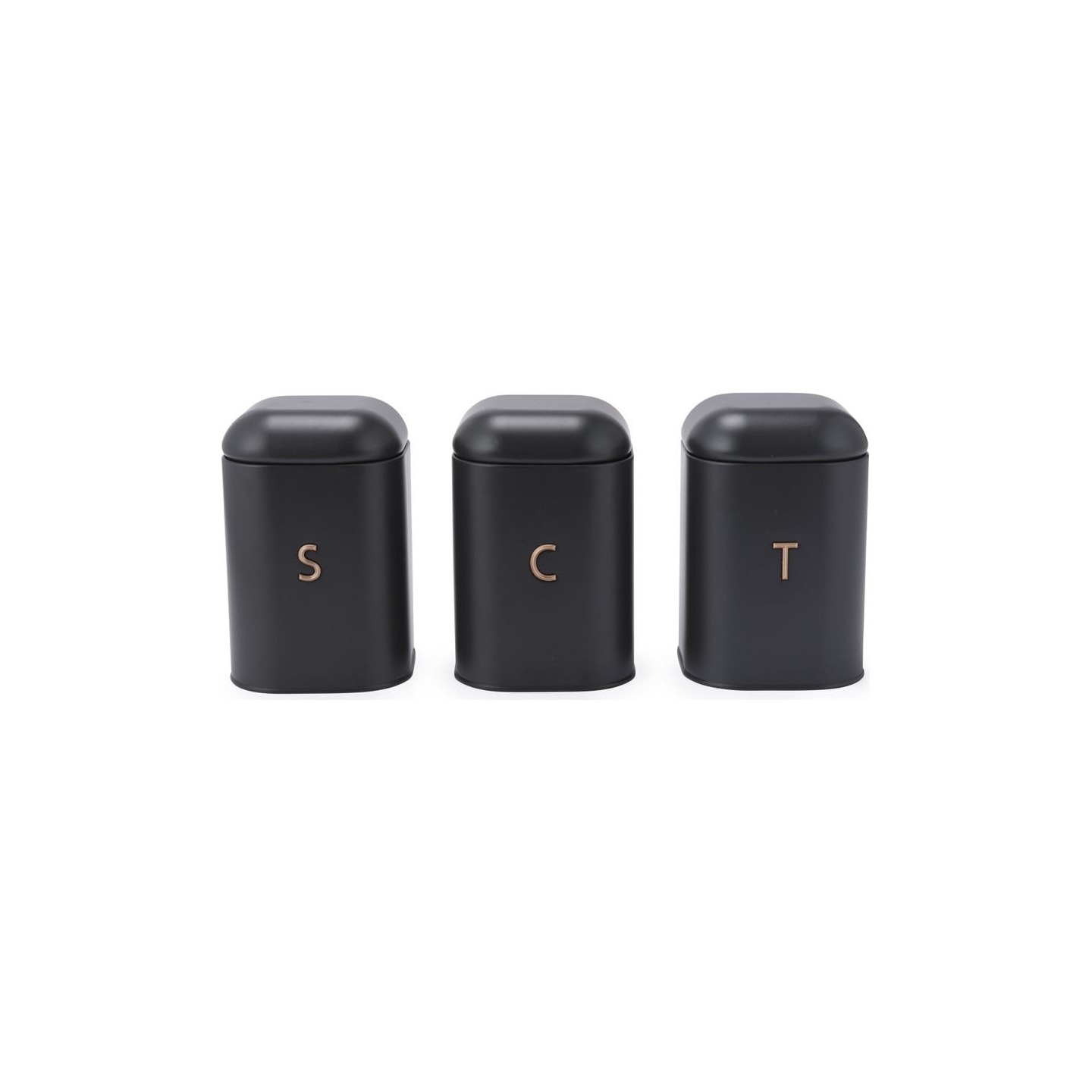 Salter BW13729EU7 Pebble 3-Piece Canister Set Charcoal