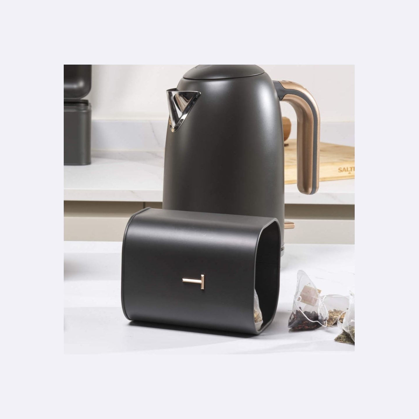 Salter BW13729EU7 Pebble 3-Piece Canister Set Charcoal