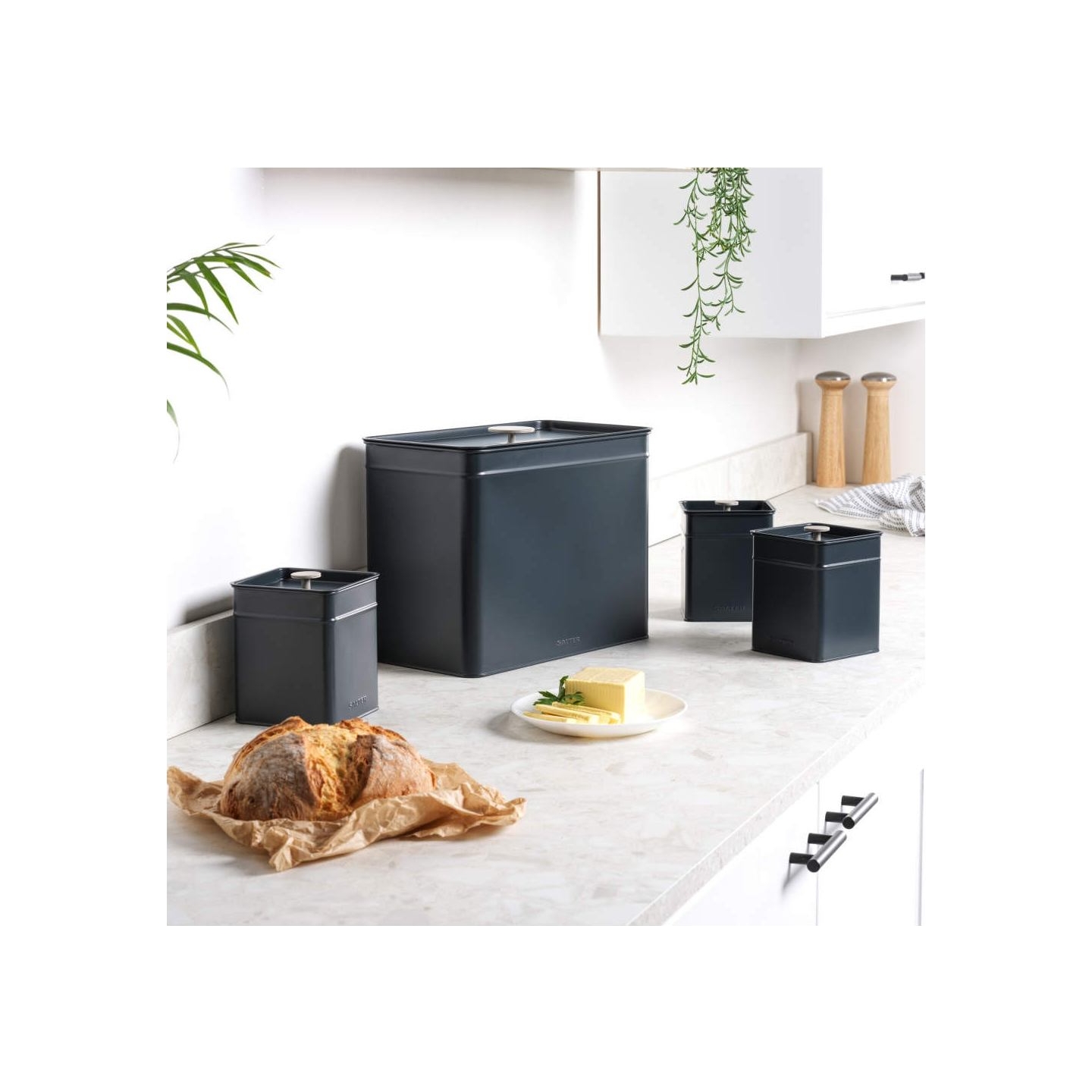 Salter BW126131EU7 Marino 4-Piece Bread Bin & Canister Set