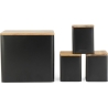 Salter BW129001EU7 Toronto 4-Piece Bread Bin & Canister Set - Black