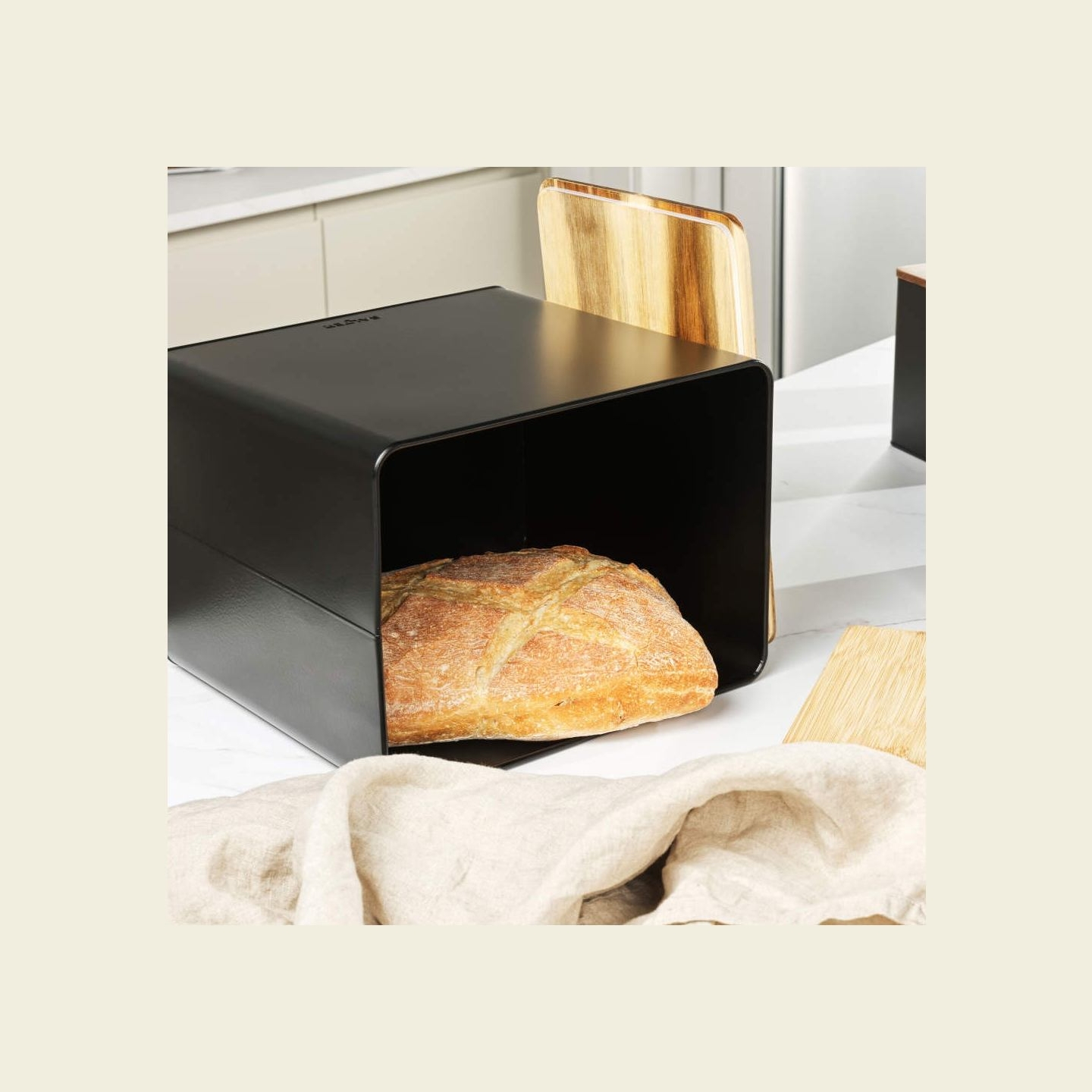 Salter BW129001EU7 Toronto 4-Piece Bread Bin & Canister Set - Black