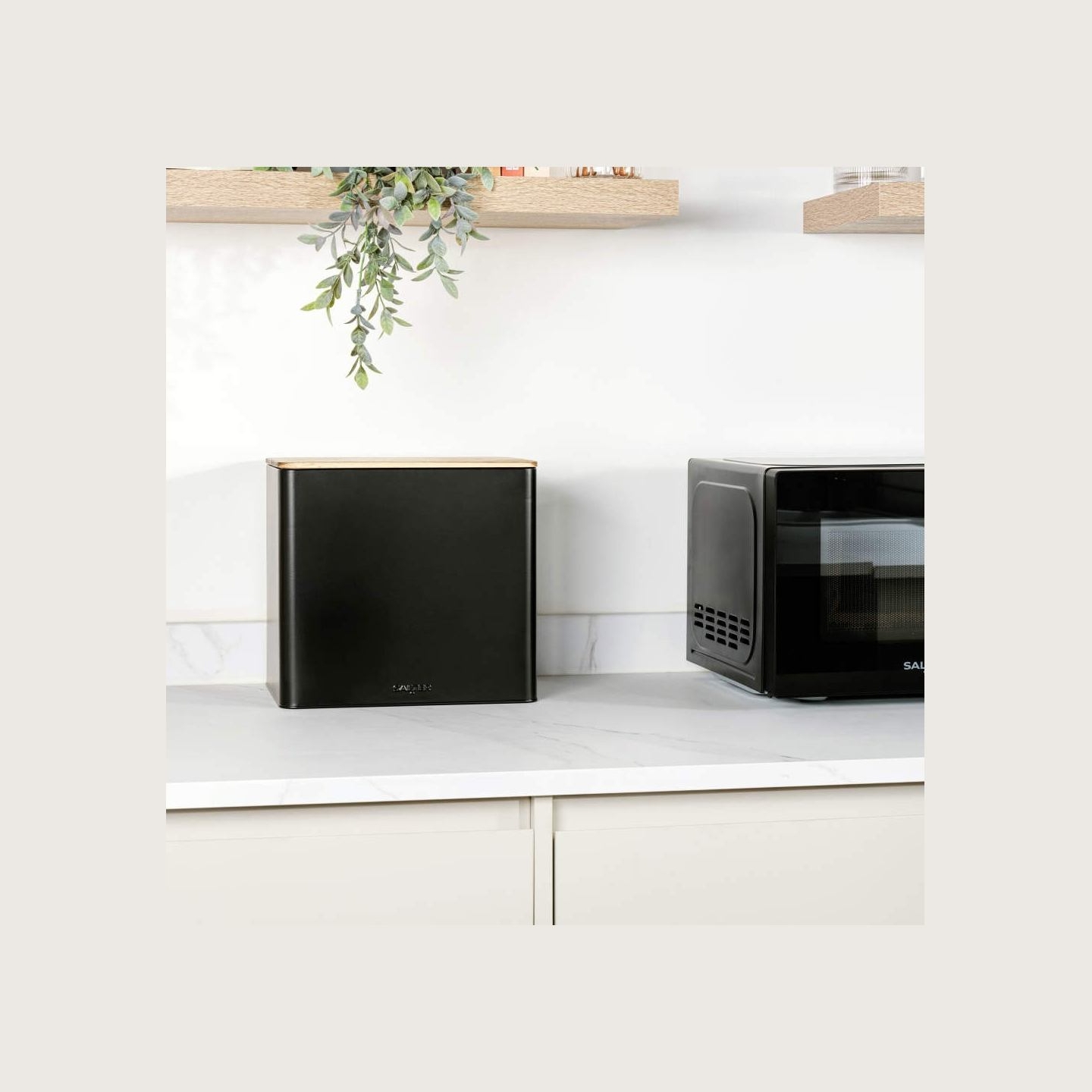 Salter BW129001EU7 Toronto 4-Piece Bread Bin & Canister Set - Black