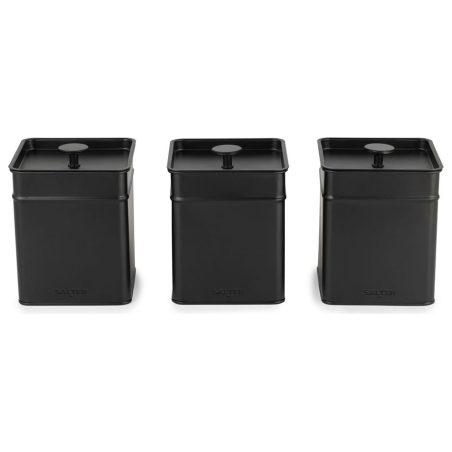 Salter BW124571EU7 Kuro 3-Piece Canister Set