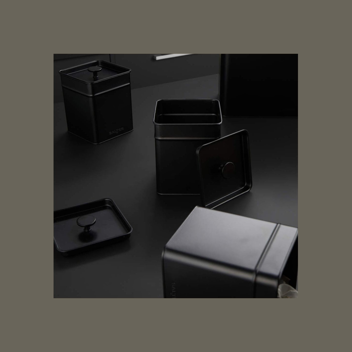 Salter BW124571EU7 Kuro 3-Piece Canister Set