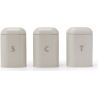 Salter BW13729OEU7 Pebble 3 Piece Canister Set Stone, Beige