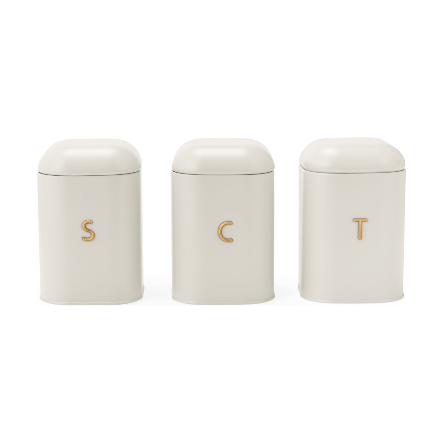 Salter BW13729OEU7 Pebble 3 Piece Canister Set Stone, Beige