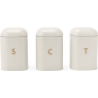 Salter BW13729OEU7 Pebble 3 Piece Canister Set Stone, Beige