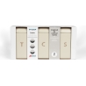 Salter BW13729OEU7 Pebble 3 Piece Canister Set Stone, Beige
