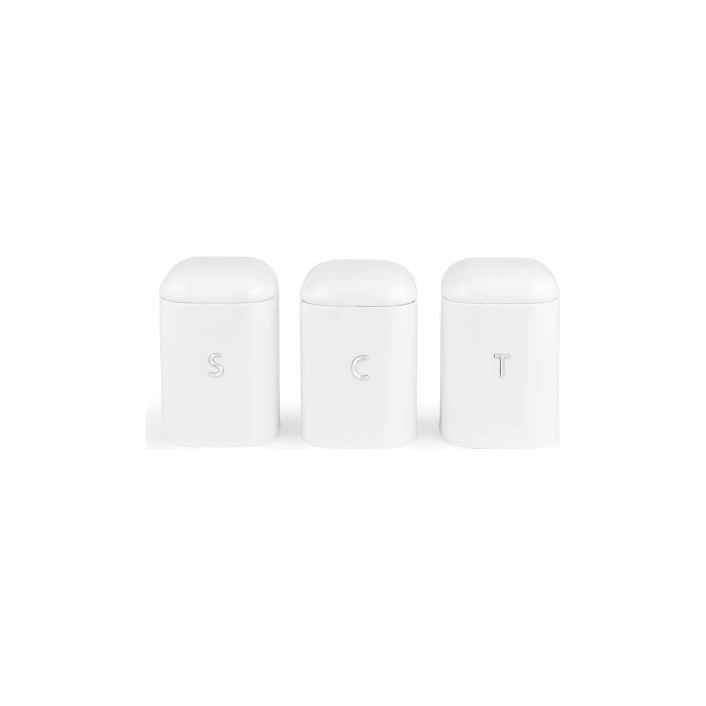 Salter BW14043EU7 Boston 3-Piece Canister Set, White