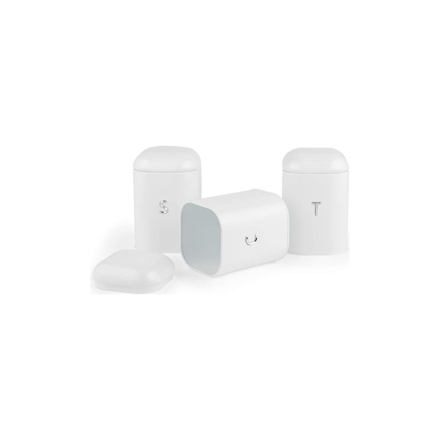 Salter BW14043EU7 Boston 3-Piece Canister Set, White