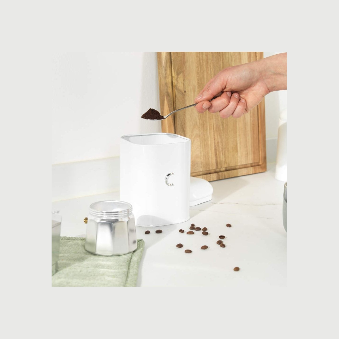 Salter BW14043EU7 Boston 3-Piece Canister Set, White