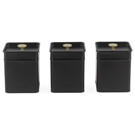 Salter BW14370 Alchemy 3-Piece Canister Set, Black