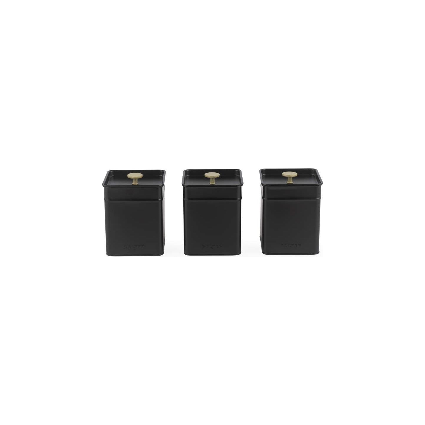 Salter BW14370 Alchemy 3-Piece Canister Set, Black