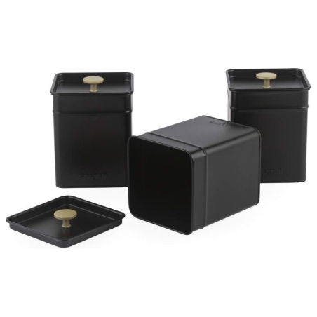 Salter BW14370 Alchemy 3-Piece Canister Set, Black