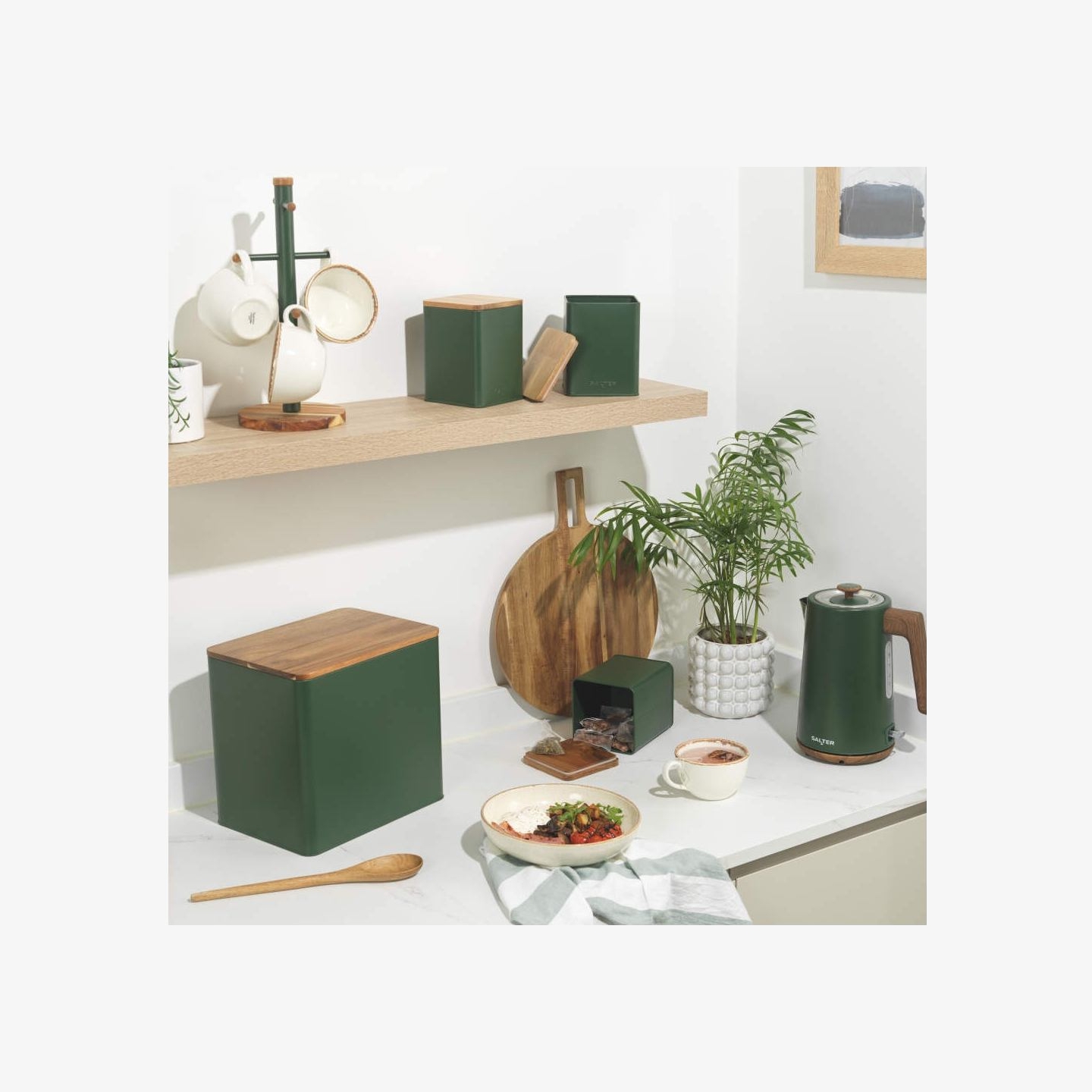 Salter BW12900G Toronto 4-Piece Countertop Set, Green