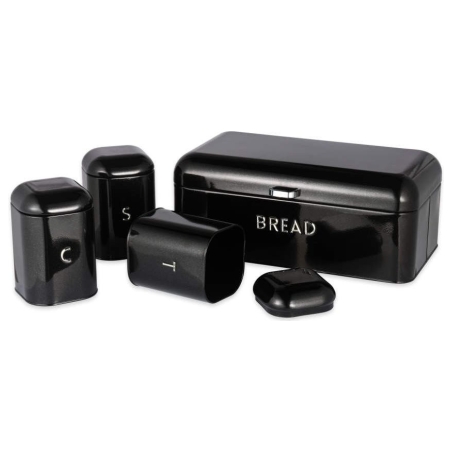 Salter BW14045B Boston 4-Piece Countertop Set, Black