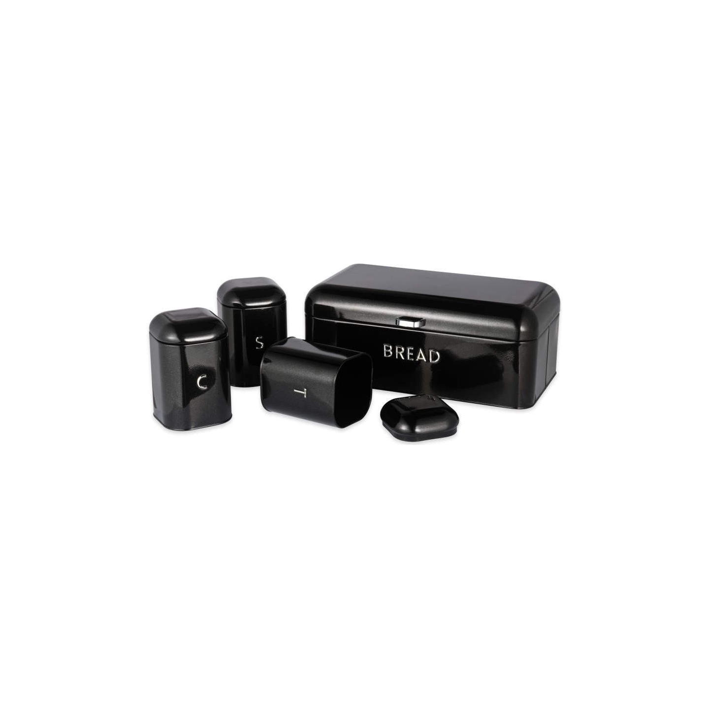 Salter BW14045B Boston 4-Piece Countertop Set, Black
