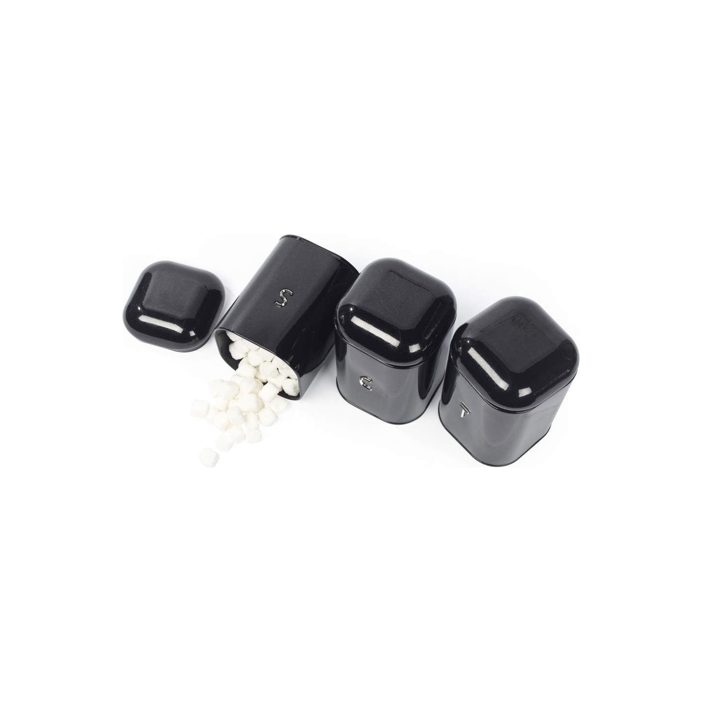 Salter BW14045B Boston 4-Piece Countertop Set, Black
