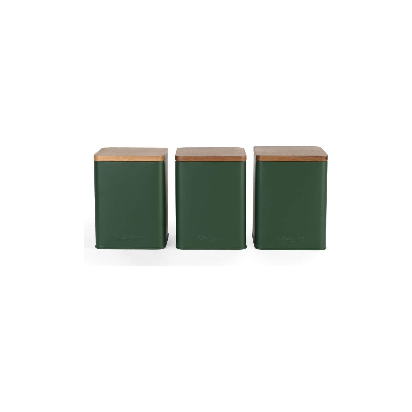 Salter BW12898G Toronto 3-Piece Canister Set, Green