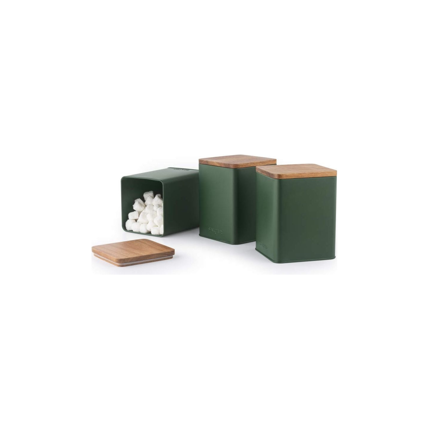 Salter BW12898G Toronto 3-Piece Canister Set, Green