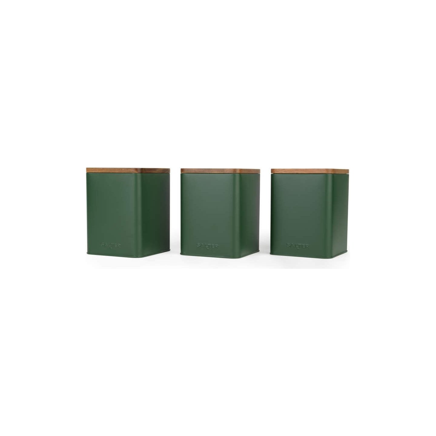 Salter BW12898G Toronto 3-Piece Canister Set, Green