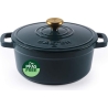 Salter BW13771GR Chester 3.4L Cast Iron Casserole Pot 24 cm, Green