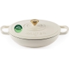 Salter BW13772C Chester 2.8L Shallow Cast Iron Casserole Pot 30 cm, Cream