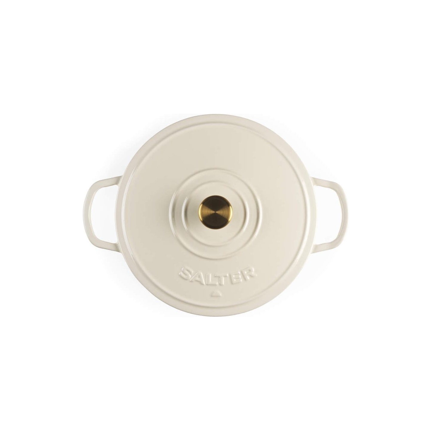 Salter BW13772C Chester 2.8L Shallow Cast Iron Casserole Pot 30 cm, Cream