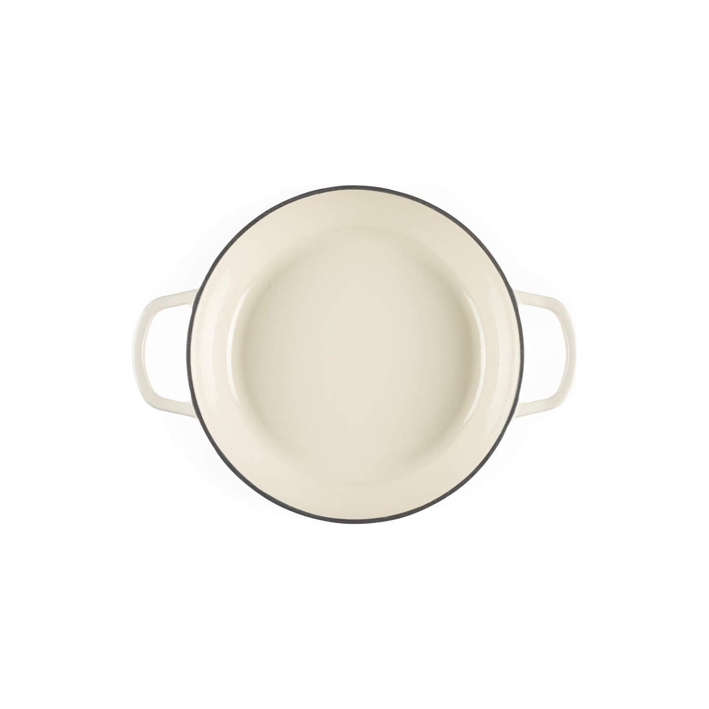 Salter BW13772C Chester 2.8L Shallow Cast Iron Casserole Pot 30 cm, Cream