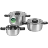 Salter BW14354 Stack-In Stainless Steel 3 Piece (16/22/24 cm) Stockpot Set