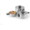 Salter BW14354 Stack-In Stainless Steel 3 Piece (16/22/24 cm) Stockpot Set