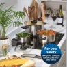 Salter BW14354 Stack-In Stainless Steel 3 Piece (16/22/24 cm) Stockpot Set