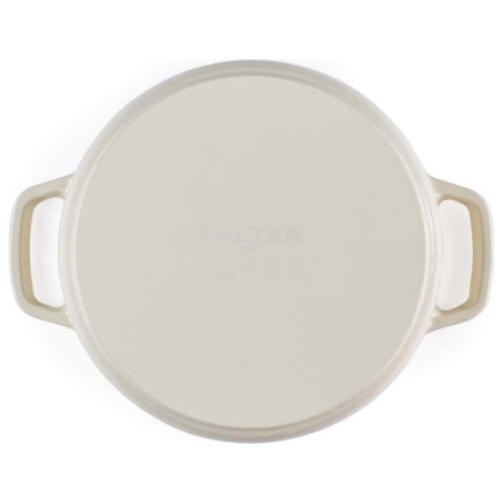 Salter BW13771C Chester 3.4L Cast Iron Casserole Pot 24 cm, Cream